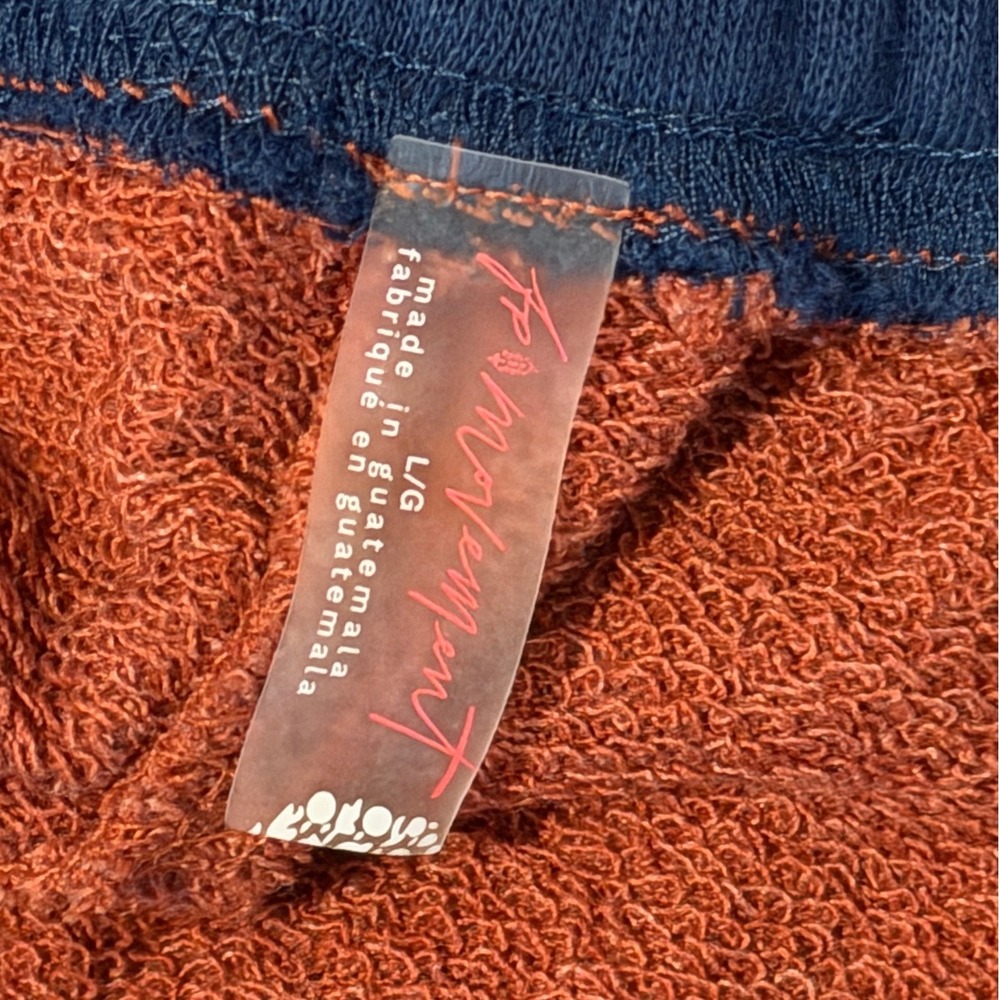FP Movement Free People Baller Printed Pants Cobalt Orange Tiger Stripe L NWT - Picture 3 of 4